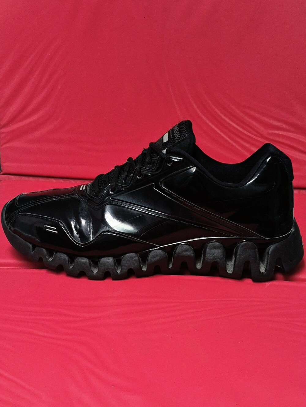 Reebok Smoot HI Zig Energy Patent Black Men's Basketball Shoes #J83910 size 12